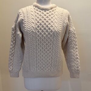 The Irish Store Elegant Cream Cable Knit Women’s Sweater